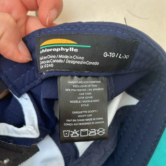 Chlorophylle Goofy sunhat cap for kids, waterproof brim velcro closure, sz M-L - Picture 5 of 7